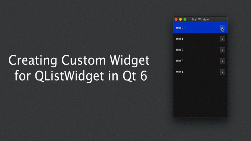 Creating Custom Widget for QListWidget in Qt 6